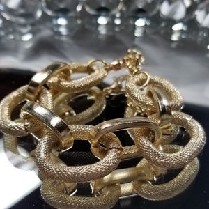 Gold Chain Statement Bracelet